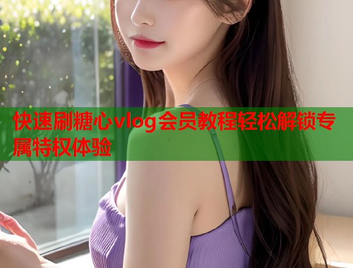 快速刷糖心vlog会员教程轻松解锁专属特权体验