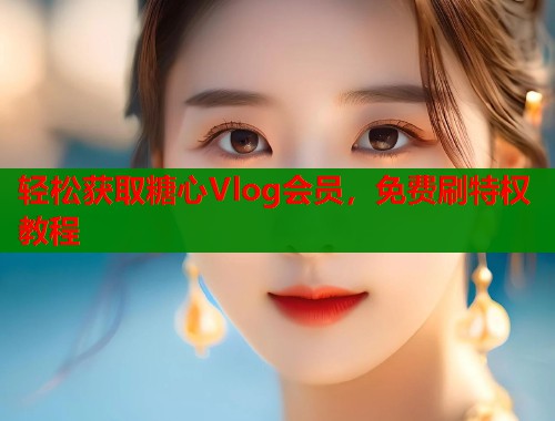 轻松获取糖心Vlog会员，免费刷特权教程