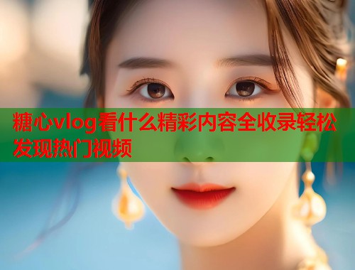糖心vlog看什么精彩内容全收录轻松发现热门视频