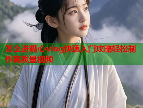 怎么进糖心vlog快速入门攻略轻松制作高质量视频 怎么进糖心vlog快速入门攻略轻松制作高质量视频