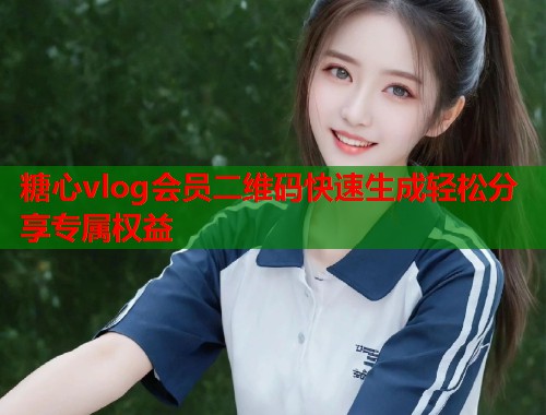 糖心vlog会员二维码快速生成轻松分享专属权益